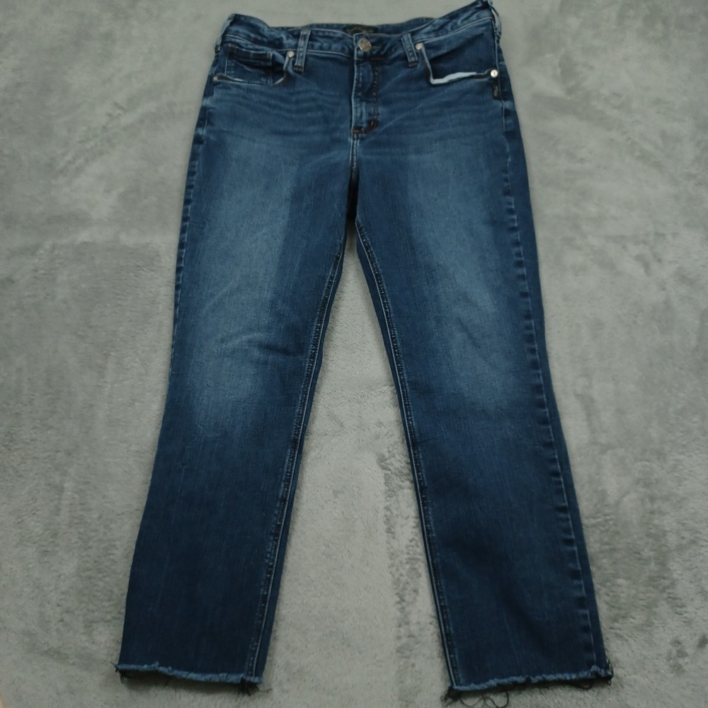 Silver Jeans Womens 32 Blue Denim Avery Skinny Fit Casual Distressed Modern
